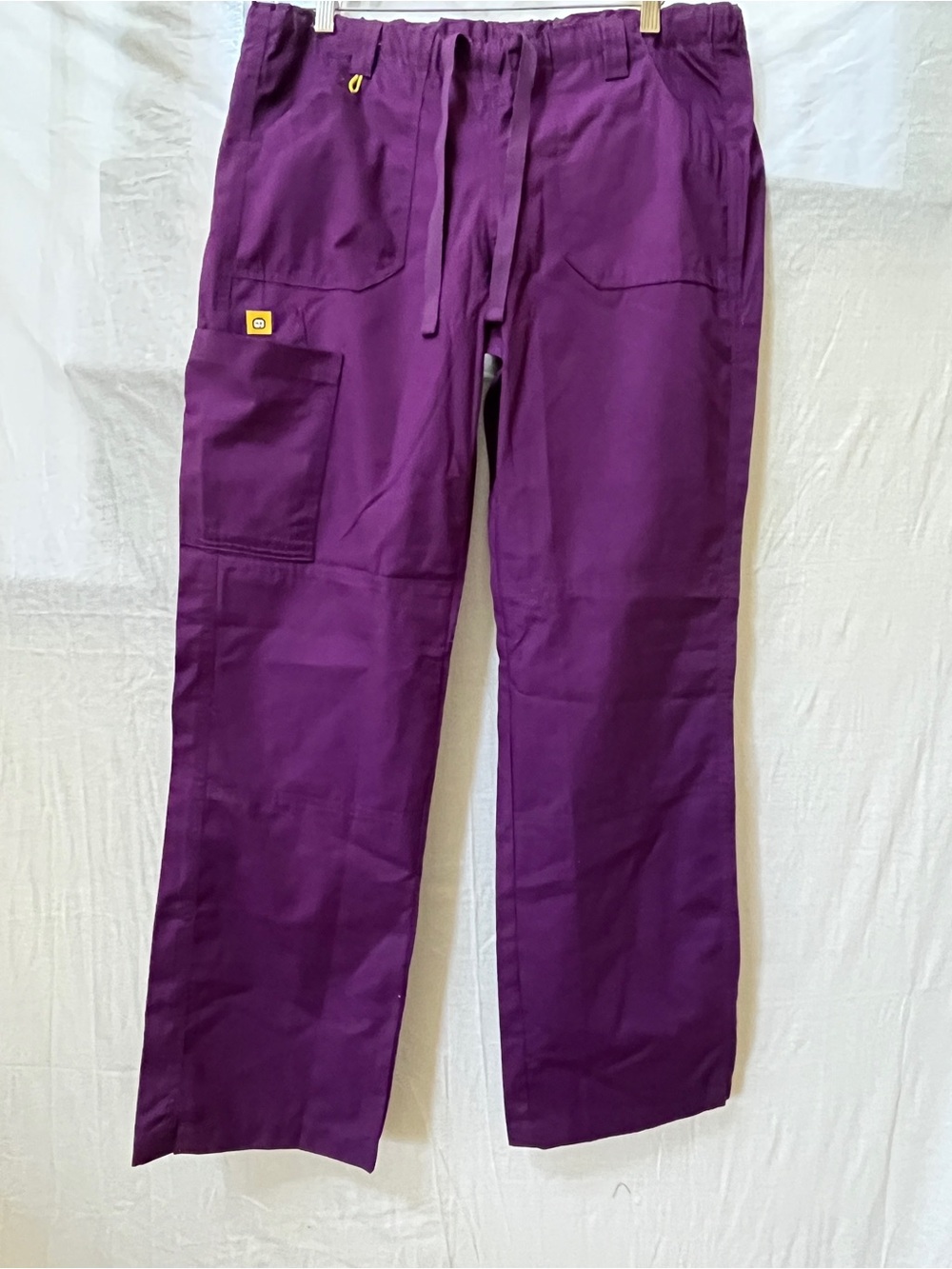 WonderWink Straight Leg medical aesthetician work Scrub Pants in Purple Sz M